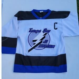 Vintage NHL Athletic Knit Tampa Bay Lightning Jersey Ventura #25 Size Youth L